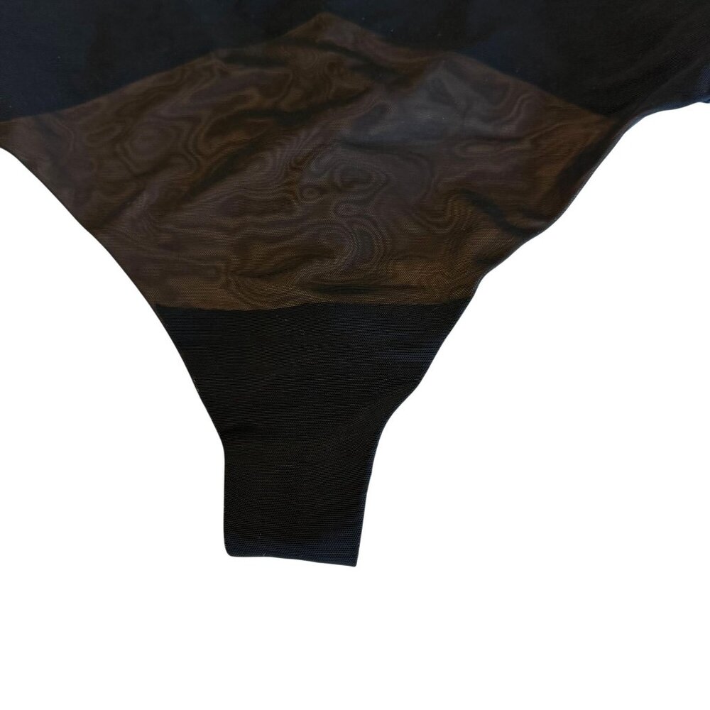 Honeylove SuperPower Thong Runway 1X Black NEW HLSPT01 Mesh High Waist Shapewear - Picture 6 of 10
